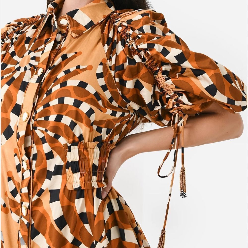 Farm Rio Bananada Button-Down Mini Dress XS - Picture 2 of 7